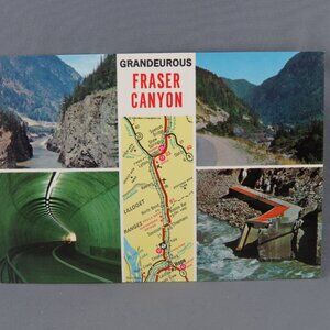 Vintage Postcard - Fraser Canyon Multi-Picture - Travel Time